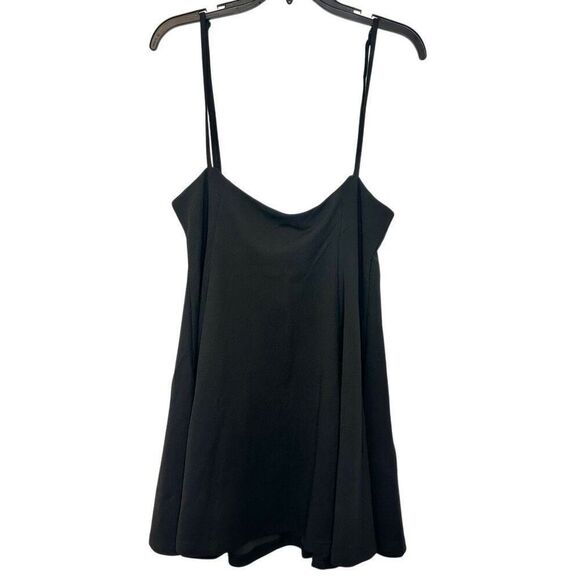 Shein Sleeveless Flared High Waist Scoop Neck Black Mini Cami Dress Size XL - Picture 1 of 4